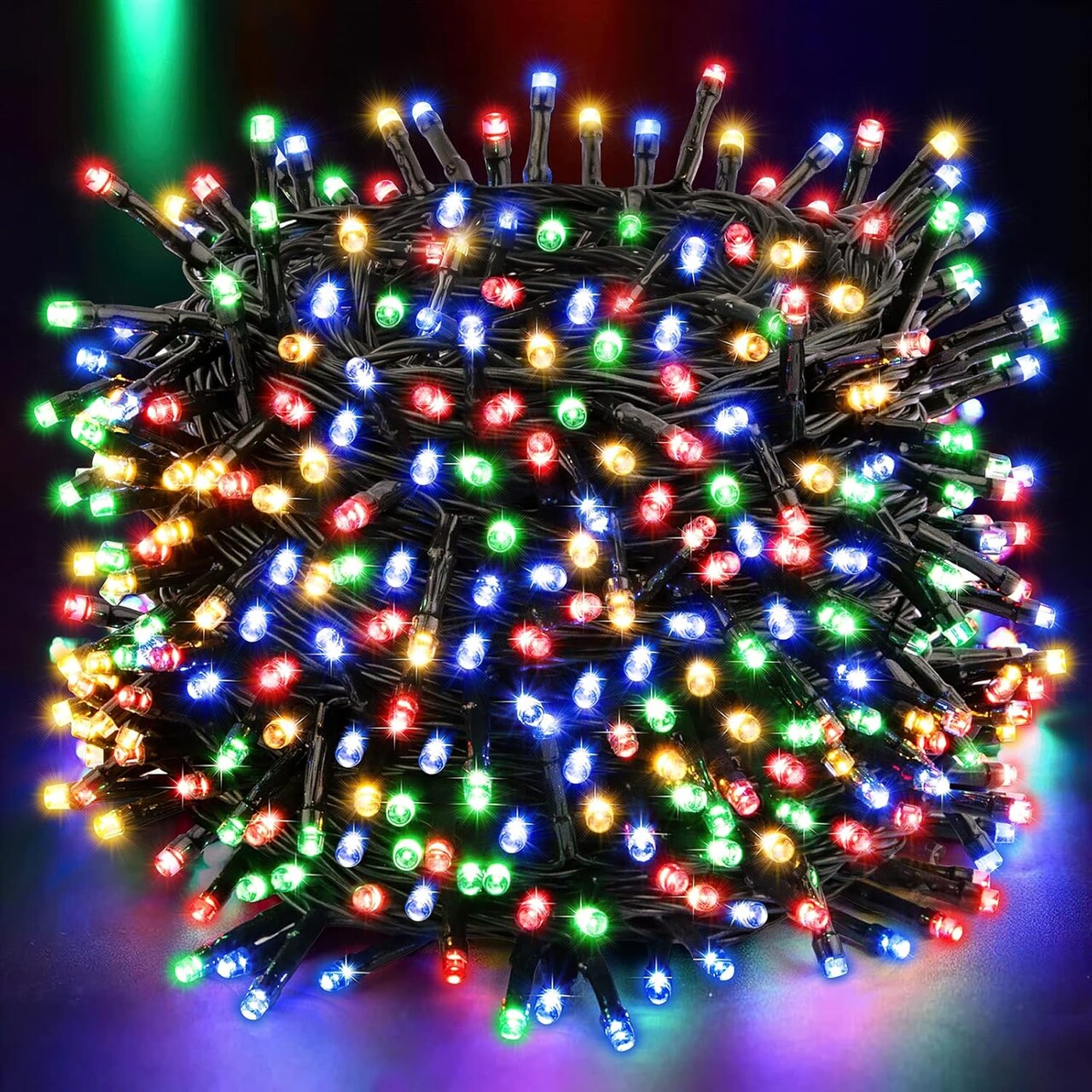 108FT 300LED Christmas String Lights Outdoor Indoor Extendable Green Wire Memory Function 8 Modes Waterproof Fairy String Lights for Xmas Tree